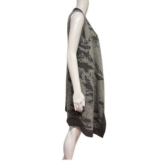 Barneys New York Womens XS Merino Wool Gray Sleeveless Long Open Front Cardigan - Picture 2 of 7